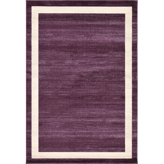 Rug Unique Loom Del Mar Violet Rectangular 6' 0 x 9' 0