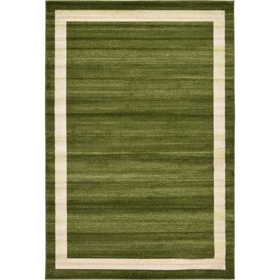 Rug Unique Loom Del Mar Green Rectangular 6' 0 x 9' 0