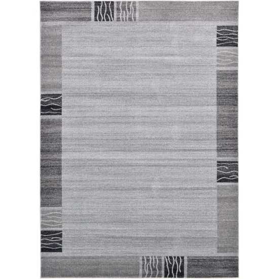 Rug Unique Loom Del Mar Light Gray Rectangular 7' 0 x 10' 0