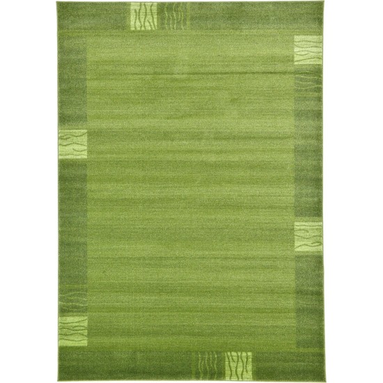 Rug Unique Loom Del Mar Green Rectangular 7' 0 x 10' 0