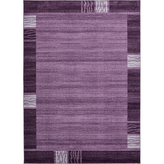 Rug Unique Loom Del Mar Purple Rectangular 7' 0 x 10' 0