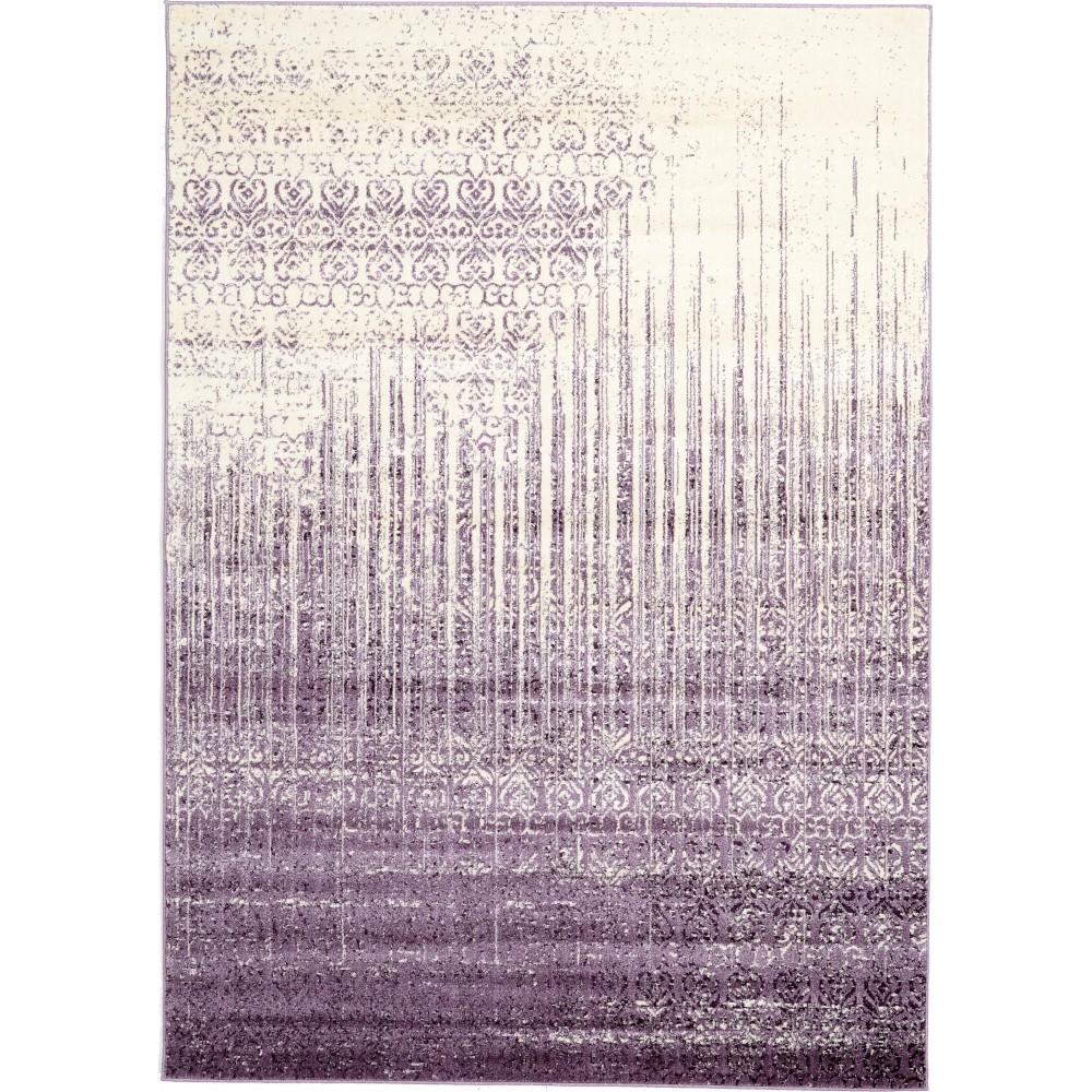 Rug Unique Loom Del Mar Purple Rectangular 7' 0 x 10' 0