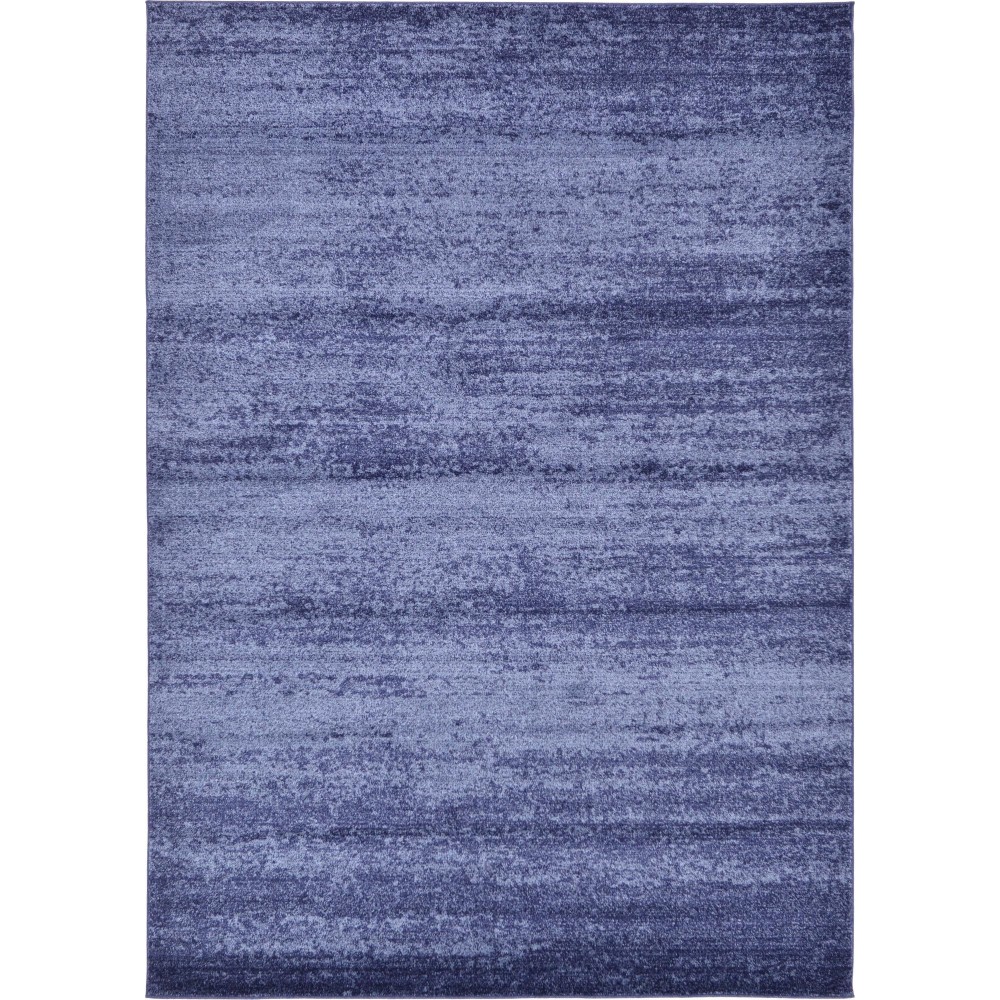 Rug Unique Loom Del Mar Navy Blue Rectangular 7' 0 x 10' 0