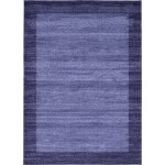 Rug Unique Loom Del Mar Navy Blue Rectangular 7' 0 x 10' 0