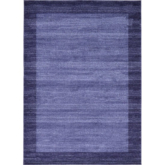 Rug Unique Loom Del Mar Navy Blue Rectangular 7' 0 x 10' 0