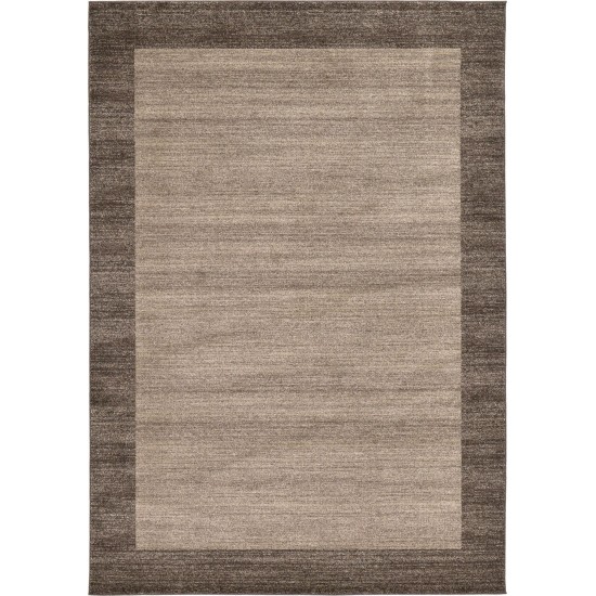 Rug Unique Loom Del Mar Light Brown Rectangular 7' 0 x 10' 0