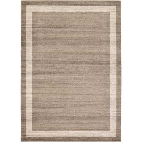 Rug Unique Loom Del Mar Light Brown Rectangular 7' 0 x 10' 0