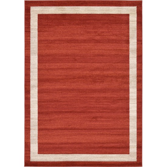 Rug Unique Loom Del Mar Terracotta Rectangular 7' 0 x 10' 0