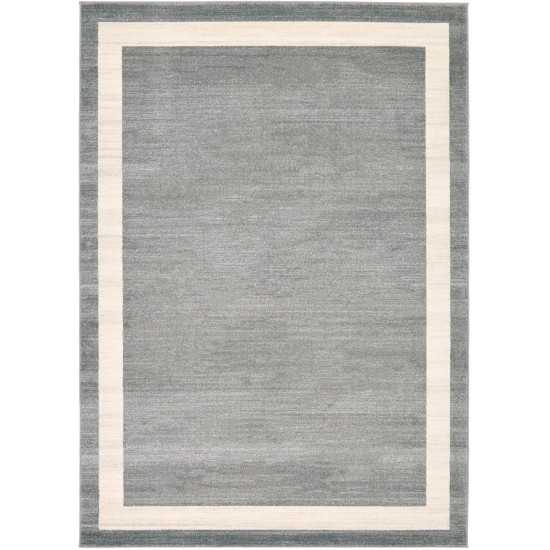 Rug Unique Loom Del Mar Gray Rectangular 7' 0 x 10' 0