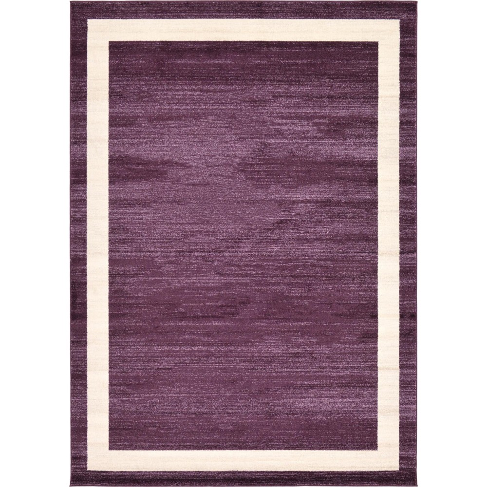 Rug Unique Loom Del Mar Violet Rectangular 7' 0 x 10' 0