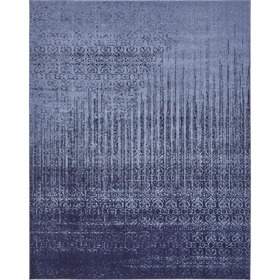 Rug Unique Loom Del Mar Blue Rectangular 8' 0 x 10' 0