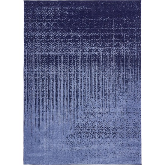 Rug Unique Loom Del Mar Blue Rectangular 8' 0 x 11' 0