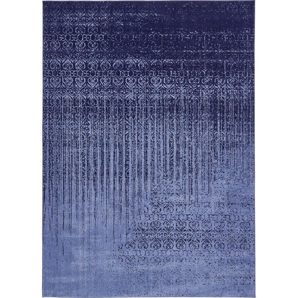 Rug Unique Loom Del Mar Blue Rectangular 8' 0 x 11' 0