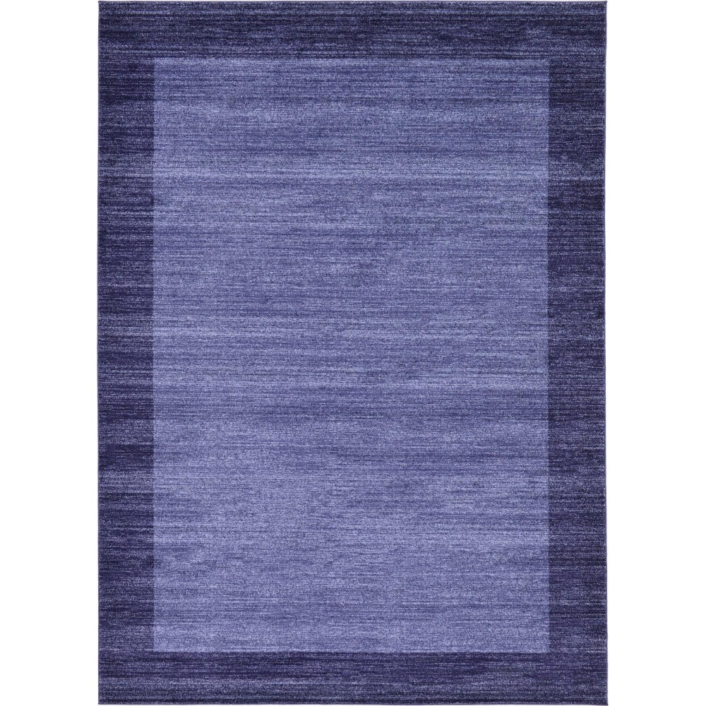 Rug Unique Loom Del Mar Navy Blue Rectangular 8' 0 x 11' 0