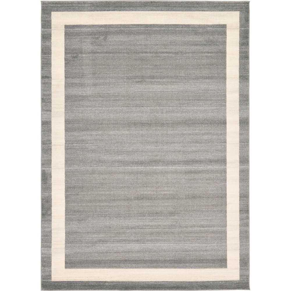 Rug Unique Loom Del Mar Gray Rectangular 8' 0 x 11' 0