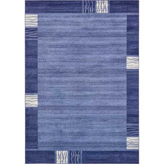 Rug Unique Loom Del Mar Navy Blue Rectangular 8' 0 x 11' 4