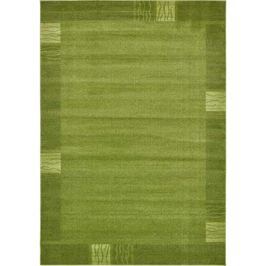 Rug Unique Loom Del Mar Green Rectangular 8' 0 x 11' 4