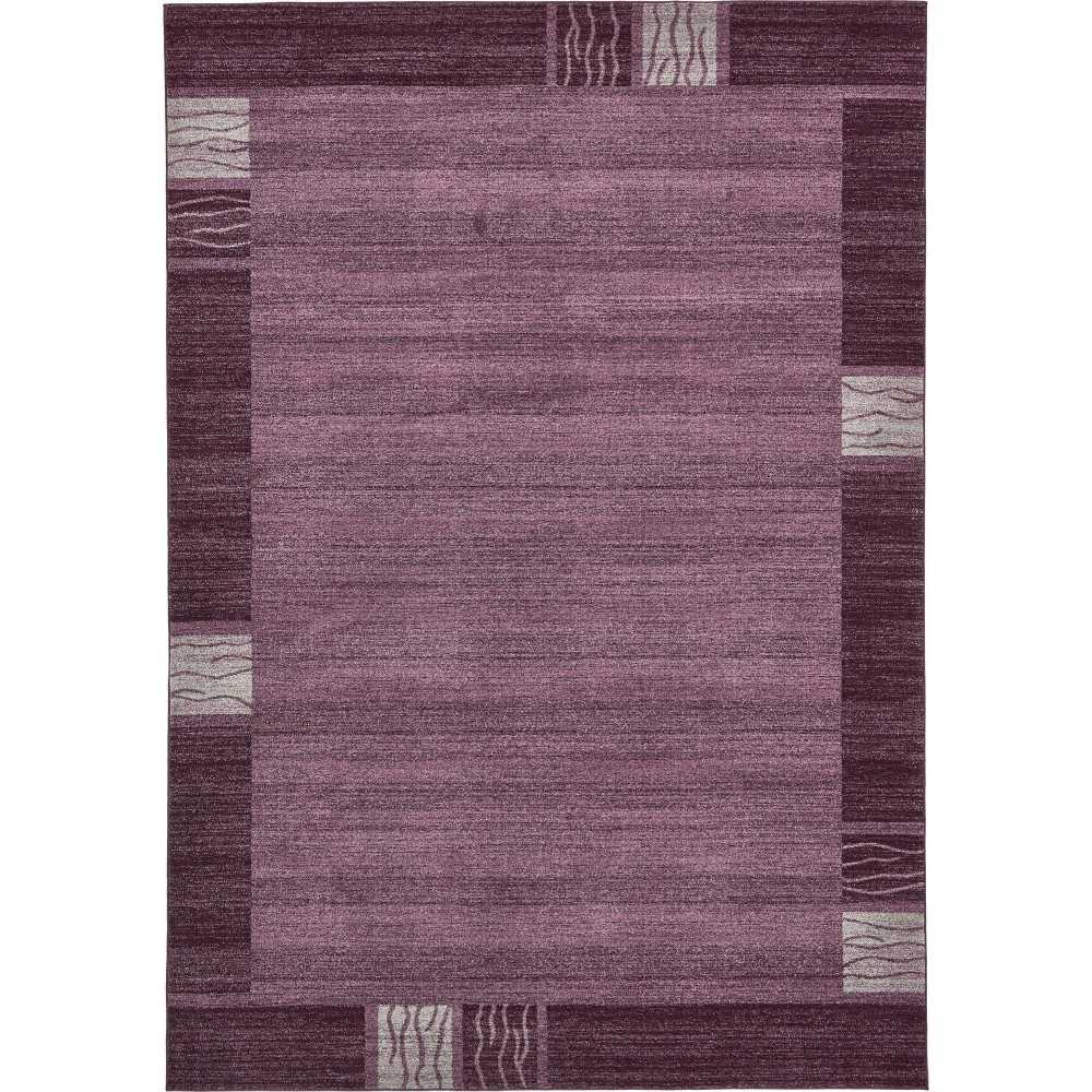 Rug Unique Loom Del Mar Purple Rectangular 8' 0 x 11' 4