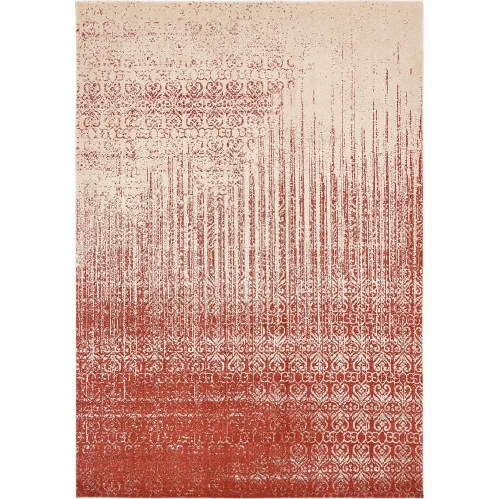 Rug Unique Loom Del Mar Red Rectangular 8' 0 x 11' 4