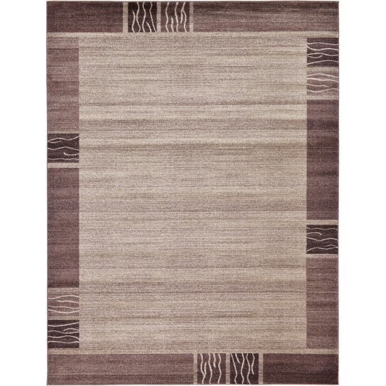 Rug Unique Loom Del Mar Light Brown Rectangular 9' 0 x 12' 0