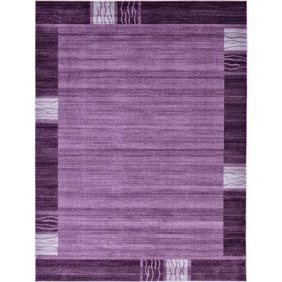 Rug Unique Loom Del Mar Purple Rectangular 9' 0 x 12' 0