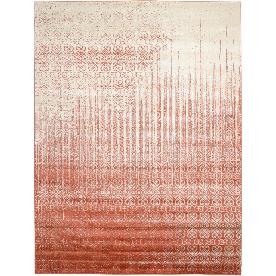 Rug Unique Loom Del Mar Red Rectangular 9' 0 x 12' 0