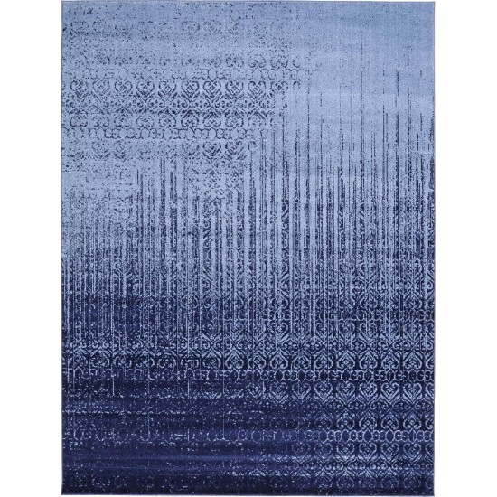 Rug Unique Loom Del Mar Blue Rectangular 9' 0 x 12' 0