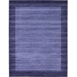 Rug Unique Loom Del Mar Navy Blue Rectangular 9' 0 x 12' 0