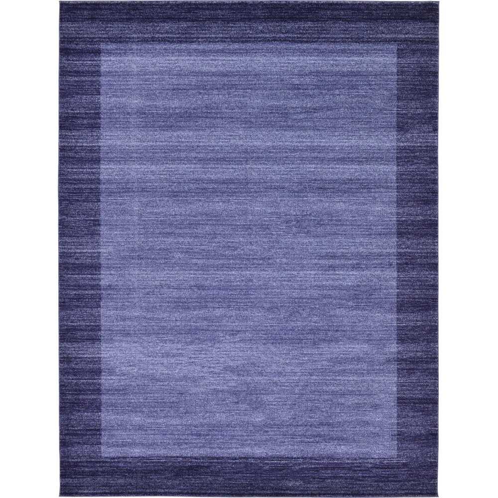 Rug Unique Loom Del Mar Navy Blue Rectangular 9' 0 x 12' 0