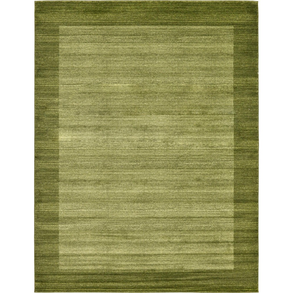 Rug Unique Loom Del Mar Light Green Rectangular 9' 0 x 12' 0