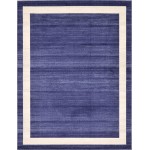 Rug Unique Loom Del Mar Navy Blue Rectangular 9' 0 x 12' 0