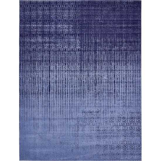 Rug Unique Loom Del Mar Blue Rectangular 10' 0 x 13' 0