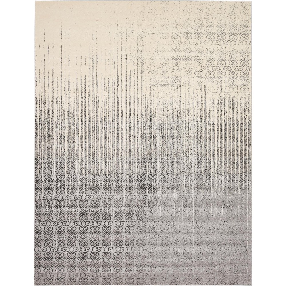 Rug Unique Loom Del Mar Gray Rectangular 10' 0 x 13' 0