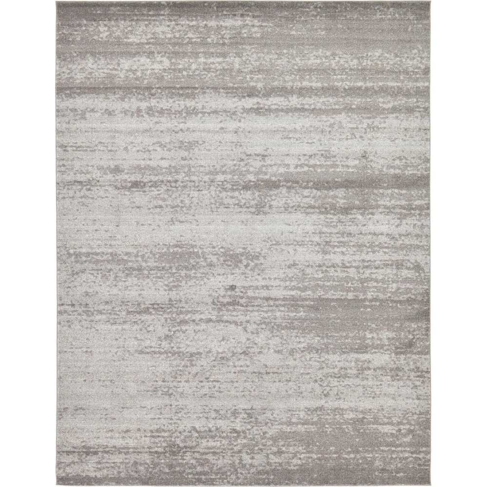 Rug Unique Loom Del Mar Gray Rectangular 10' 0 x 13' 0