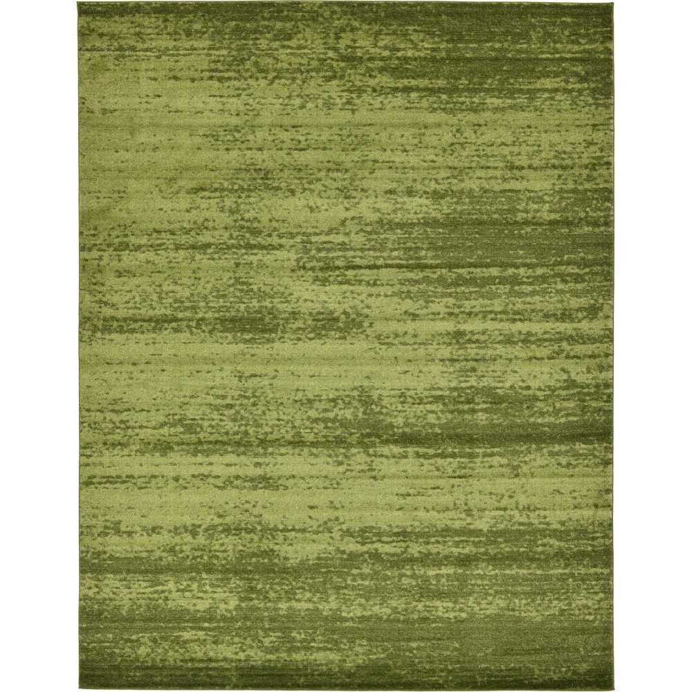 Rug Unique Loom Del Mar Green Rectangular 10' 0 x 13' 0