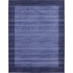 Rug Unique Loom Del Mar Navy Blue Rectangular 10' 0 x 13' 0