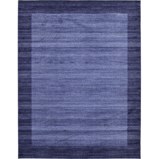 Rug Unique Loom Del Mar Navy Blue Rectangular 10' 0 x 13' 0