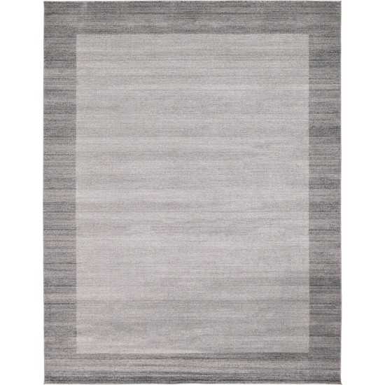 Rug Unique Loom Del Mar Light Gray Rectangular 10' 0 x 13' 0