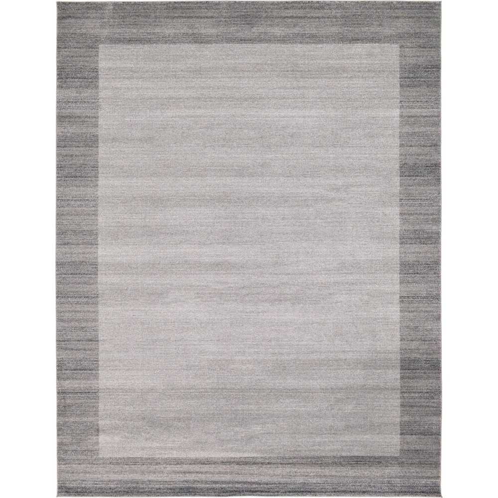 Rug Unique Loom Del Mar Light Gray Rectangular 10' 0 x 13' 0