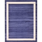 Rug Unique Loom Del Mar Navy Blue Rectangular 10' 0 x 13' 0