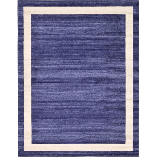 Rug Unique Loom Del Mar Navy Blue Rectangular 10' 0 x 13' 0