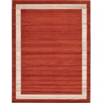 Rug Unique Loom Del Mar Terracotta Rectangular 10' 0 x 13' 0