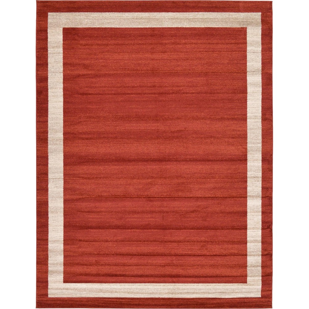 Rug Unique Loom Del Mar Terracotta Rectangular 10' 0 x 13' 0