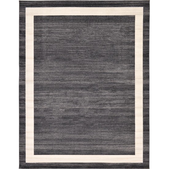 Rug Unique Loom Del Mar Black Rectangular 10' 0 x 13' 0