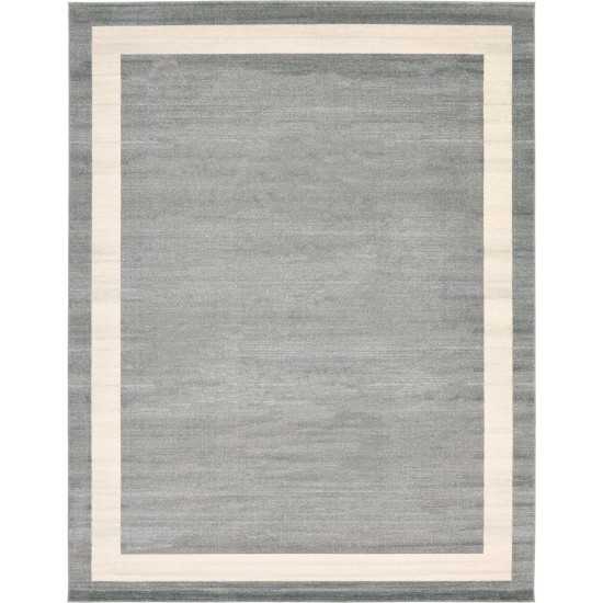 Rug Unique Loom Del Mar Gray Rectangular 10' 0 x 13' 0