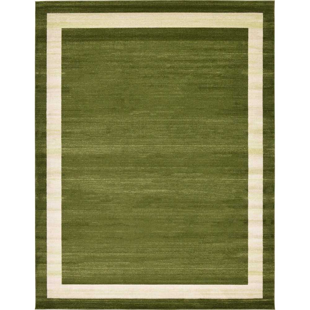 Rug Unique Loom Del Mar Green Rectangular 10' 0 x 13' 0