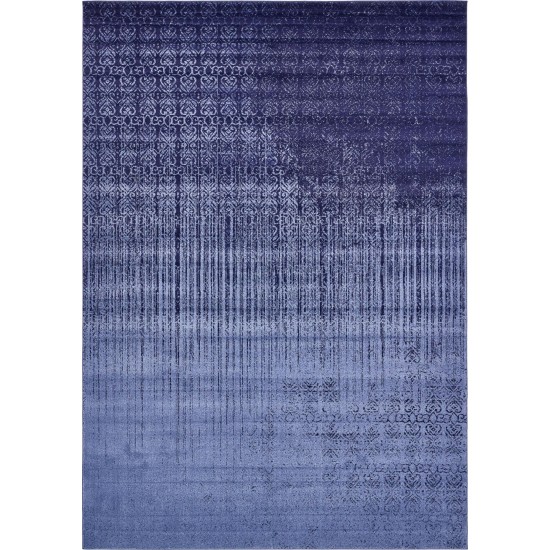 Rug Unique Loom Del Mar Blue Rectangular 10' 0 x 14' 0