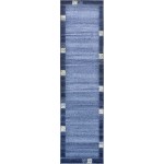 Rug Unique Loom Del Mar Navy Blue Runner 2' 7 x 10' 0