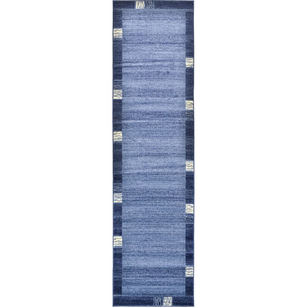 Rug Unique Loom Del Mar Navy Blue Runner 2' 7 x 10' 0 Rug Unique Loom Del Mar Navy Blue Runner 2' 7 x 10' 0