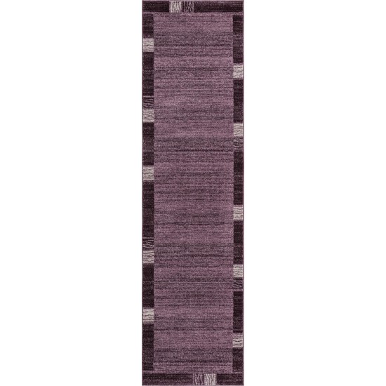 Rug Unique Loom Del Mar Purple Runner 2' 7 x 10' 0